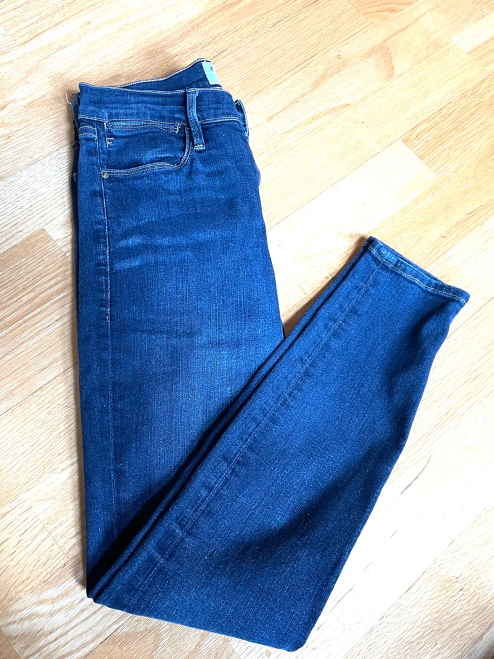 Frame Denim Dark Blue Skinny Jeans Le High Cropped Skinny
